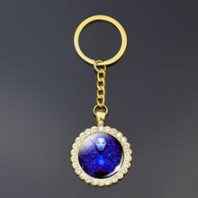 Load image into Gallery viewer, 12 Constellation Keychain Fashion Double Side Cabochon Glass Ball Keychain Zodiac Signs Jewelry For Men For Women Birthday Gift
