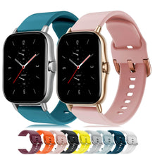 Load image into Gallery viewer, 20mm/22mm Silicone band For Amazfit GTS/2/2e/GTS2 Mini/GTR 42mm/47mm/GTR2/2e/stratos 2/3 Sport Watch Bracelet Amazfit bip strap
