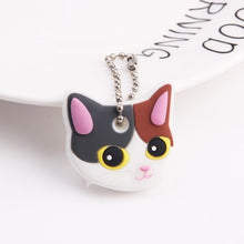 Load image into Gallery viewer, Cute Cartoon Keychain Silicone Cat Dog Protective Key Case Cover for Key Control Dust Cap Holder Gift Women Key Chain
