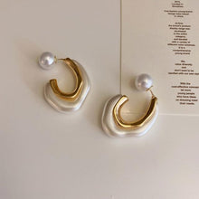 Load image into Gallery viewer, Flashbuy New Trendy Transparent Resin Hoop Earrings for Women Girls Geometric Irregular Metal Acrylic Earrings Party Jewelry

