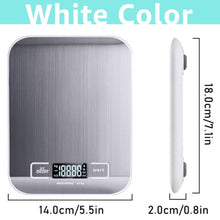 Load image into Gallery viewer, Digital Kitchen Scale 5kg/10kg Food Multi-Function 304 Stainless Steel Balance LCD Display Measuring Grams Ounces Cooking Baking
