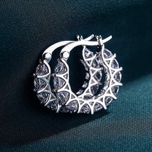 Load image into Gallery viewer, Huitan High Quality Cubic Zirconia Women Hoop Earrings Stylish Girl Accessories Party Daily Wearable Fashion Jewelry Drop Ship
