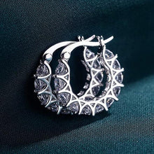 Load image into Gallery viewer, Huitan High Quality Cubic Zirconia Women Hoop Earrings Stylish Girl Accessories Party Daily Wearable Fashion Jewelry Drop Ship
