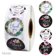 Load image into Gallery viewer, 50-500pcs 1inch kraft paper Handmade Stickers Gift Sealing Sticker Festival Birthday Party Decorations Labels Thank you Stickers
