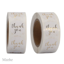 Load image into Gallery viewer, 50-500pcs 1inch kraft paper Handmade Stickers Gift Sealing Sticker Festival Birthday Party Decorations Labels Thank you Stickers

