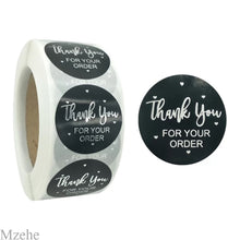 Load image into Gallery viewer, 50-500pcs 1inch kraft paper Handmade Stickers Gift Sealing Sticker Festival Birthday Party Decorations Labels Thank you Stickers
