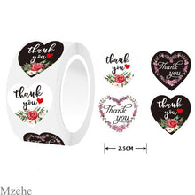 Load image into Gallery viewer, 50-500pcs 1inch kraft paper Handmade Stickers Gift Sealing Sticker Festival Birthday Party Decorations Labels Thank you Stickers
