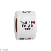 Load image into Gallery viewer, 50-500pcs 1inch kraft paper Handmade Stickers Gift Sealing Sticker Festival Birthday Party Decorations Labels Thank you Stickers
