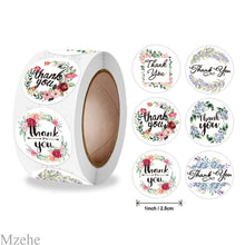 Load image into Gallery viewer, 50-500pcs 1inch kraft paper Handmade Stickers Gift Sealing Sticker Festival Birthday Party Decorations Labels Thank you Stickers
