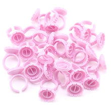 Load image into Gallery viewer, Wholesale 50/100Pcs Disposable Eyelash Extension Glue Rings,Eyelash Extension Glue Holder Holder glue container Tattoo Pigment
