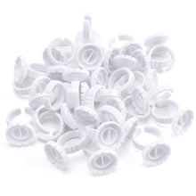 Load image into Gallery viewer, Wholesale 50/100Pcs Disposable Eyelash Extension Glue Rings,Eyelash Extension Glue Holder Holder glue container Tattoo Pigment
