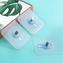 Load image into Gallery viewer, 6Pcs PVC Strong Adhesive Nails Wall Poster Seamless Wall Hook Waterproof Durable Transparent Kitchen Bathroom Screw Hook Hanger

