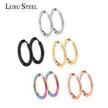 Load image into Gallery viewer, LUXUSTEEL 1Pairs/2pcs Trendy Small Hoop Earrings Women Girl Coloful Round Circle Earring 2021 Anti-allergy Brinco Accessories
