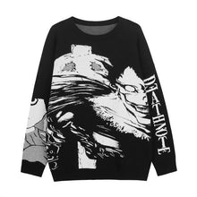 Load image into Gallery viewer, Mens Hip Hop Streetwear Harajuku Sweater Vintage Retro Japanese Style Anime Girl Knitted Sweater 2020 Autumn Cotton Pullover
