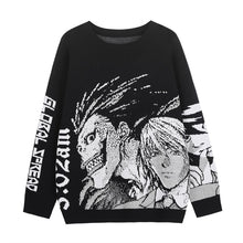 Load image into Gallery viewer, Mens Hip Hop Streetwear Harajuku Sweater Vintage Retro Japanese Style Anime Girl Knitted Sweater 2020 Autumn Cotton Pullover
