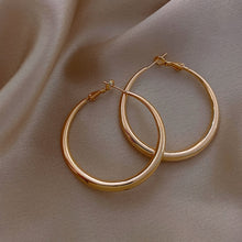 Load image into Gallery viewer, 2020 New Classic Copper Alloy Smooth Metal Hoop Earrings For Woman Fashion Korean Jewelry Temperament Girl&#39;s Daily Wear earrings
