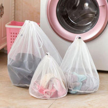 Load image into Gallery viewer, 3 size drawstring bra underwear socks foldable mesh laundry bag household clothes laundry care accessories
