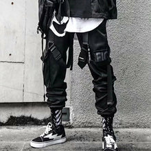 Load image into Gallery viewer, Joggers Cargo Pants for Men Casual Hip Hop Hit Color Pocket Male Trousers Sweatpants Streetwear Ribbons Techwear Pants
