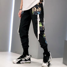 Load image into Gallery viewer, Joggers Cargo Pants for Men Casual Hip Hop Hit Color Pocket Male Trousers Sweatpants Streetwear Ribbons Techwear Pants
