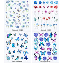Load image into Gallery viewer, 4Pcs/Set Flower Leaves Water Decasl Stickers Floral Geometric Lines Transfer Water Sliders For Nails Manicures Decoration
