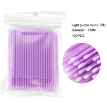 Load image into Gallery viewer, Disposable MicroBrush Eyelashes Extension  Individual Lash Removing Swab Micro Brush For Eyelash Extension Tools

