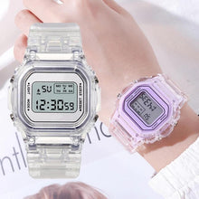 Load image into Gallery viewer, New Fashion Transparent Digital Watch Square Women Watches Sports Electronic Wrist Watch Reloj Mujer Clock Dropshipping
