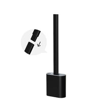 Load image into Gallery viewer, Soft TPR Silicone Head Toilet Brush with Holder Black Wall-mounted Detachable Handle Bathroom Cleaner Durable WC Accessories
