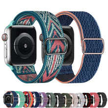 Load image into Gallery viewer, Solo Loop Nylon Strap for Apple watch band 44mm 40mm 38mm 42mm Adjustable Elastic Scrunchie bracelet correa iWatch 6 se 5 4 3 2

