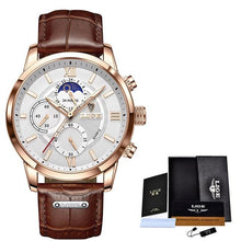 Load image into Gallery viewer, 2021 LIGE Men&#39;s Watches Top Brand Luxury Men Wrist Watch Leather Quartz Watch Sports Waterproof Male Clock Relogio Masculino+Box
