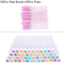 Load image into Gallery viewer, Reusable Eyebrow Brush Tube Disposable Eyelash Brush Eyebrow Brush Replaceable Dust-proof Sparkling Broken Diamond Makeup Brush
