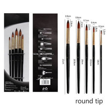 Load image into Gallery viewer, 5Pcs/6pcs Artist Paint Brush Set High Quality Nylon Hair Wood Black Handle Watercolor Acrylic Oil Brush Painting Art Supplies
