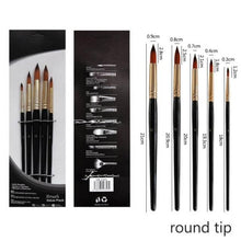 Load image into Gallery viewer, 5Pcs/6pcs Artist Paint Brush Set High Quality Nylon Hair Wood Black Handle Watercolor Acrylic Oil Brush Painting Art Supplies
