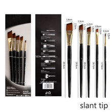 Load image into Gallery viewer, 5Pcs/6pcs Artist Paint Brush Set High Quality Nylon Hair Wood Black Handle Watercolor Acrylic Oil Brush Painting Art Supplies
