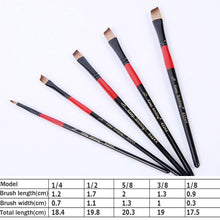 Load image into Gallery viewer, 5Pcs/6pcs Artist Paint Brush Set High Quality Nylon Hair Wood Black Handle Watercolor Acrylic Oil Brush Painting Art Supplies
