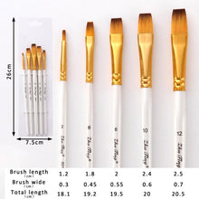 Load image into Gallery viewer, 5Pcs/6pcs Artist Paint Brush Set High Quality Nylon Hair Wood Black Handle Watercolor Acrylic Oil Brush Painting Art Supplies
