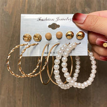 Load image into Gallery viewer, 17KM Bohemian Gold Snake Butterfly Drop Earrings Set For Women Pearl Acrylic Dangle Earrings 2021 Trend Set of Earrings Jewelry
