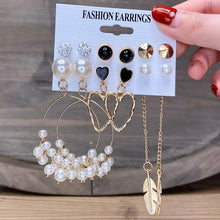 Load image into Gallery viewer, 17KM Bohemian Gold Snake Butterfly Drop Earrings Set For Women Pearl Acrylic Dangle Earrings 2021 Trend Set of Earrings Jewelry
