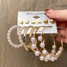 Load image into Gallery viewer, 17KM Bohemian Gold Snake Butterfly Drop Earrings Set For Women Pearl Acrylic Dangle Earrings 2021 Trend Set of Earrings Jewelry
