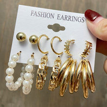 Load image into Gallery viewer, 17KM Bohemian Gold Snake Butterfly Drop Earrings Set For Women Pearl Acrylic Dangle Earrings 2021 Trend Set of Earrings Jewelry
