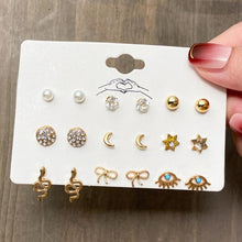 Load image into Gallery viewer, 17KM Bohemian Gold Snake Butterfly Drop Earrings Set For Women Pearl Acrylic Dangle Earrings 2021 Trend Set of Earrings Jewelry
