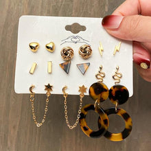 Load image into Gallery viewer, 17KM Bohemian Gold Snake Butterfly Drop Earrings Set For Women Pearl Acrylic Dangle Earrings 2021 Trend Set of Earrings Jewelry
