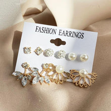Load image into Gallery viewer, 17KM Bohemian Gold Snake Butterfly Drop Earrings Set For Women Pearl Acrylic Dangle Earrings 2021 Trend Set of Earrings Jewelry
