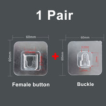 Load image into Gallery viewer, Double sided adhesive wall hooks Wall Hanger Strong Transparent Suction Cup Sucker Hook Wall Storage Holder Kitchen Bathroom
