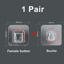 Load image into Gallery viewer, Double sided adhesive wall hooks Wall Hanger Strong Transparent Suction Cup Sucker Hook Wall Storage Holder Kitchen Bathroom
