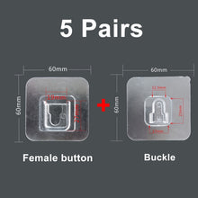 Load image into Gallery viewer, Double sided adhesive wall hooks Wall Hanger Strong Transparent Suction Cup Sucker Hook Wall Storage Holder Kitchen Bathroom
