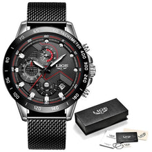 Load image into Gallery viewer, LIGE 2021 New Fashion Mens Watches with Stainless Steel Top Brand Luxury Sports Chronograph Quartz Watch Men Relogio Masculino
