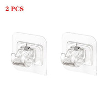 Load image into Gallery viewer, 2pcs Nail-Free Adjustable Curtain Rod Holder Clamp Hooks Rod Bracket Holders Adhesive Wall Curtain Fixed Clip Hanging Rack Hook
