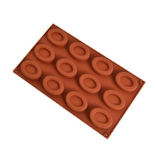 Load image into Gallery viewer, 12 Cavity Oval Savarin Soap Mold Mould Muffin Cupcake Pan Silicone Jelly Polymer Clay Craft Art DIY Mold Kitchen Baking Tools
