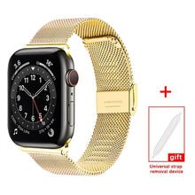 Load image into Gallery viewer, Milanese Loop for Apple Watch Band 6 SE 5 4 44mm 42mm Stainless Steel Bracelet Metal Wrist Strap of iWatch Series 1 2 3 38mm 40m
