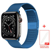 Load image into Gallery viewer, Milanese Loop for Apple Watch Band 6 SE 5 4 44mm 42mm Stainless Steel Bracelet Metal Wrist Strap of iWatch Series 1 2 3 38mm 40m
